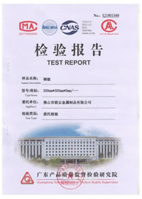 Lianyun steel plate inspection report